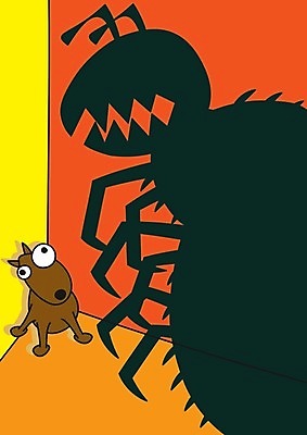 EPS 해외이미지 일러스트 반려동물 개 벌레 무서움 만화 거인 기생충 몬스터 악몽 해외202004 해외일러스트 동물 감정 곤충 포유류 바이러스 파일형식 벡터 이미지허브