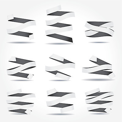 EPS 해외이미지 리본 스티커 일러스트 사람없음 세트 라벨 공백 회색 감싸기 해외202004 해외일러스트 컬러 모션 프레임 파일형식 벡터 이미지허브