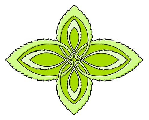 EPS 해외이미지 디자인 잎 일러스트 장식 초록색 민트 허브 고립 대칭 해외202004 해외일러스트 식물 컬러 파일형식 벡터 이미지허브