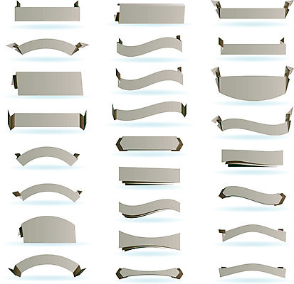 EPS 해외이미지 리본 스티커 일러스트 사람없음 세트 라벨 공백 베이지색 해외202004 해외일러스트 컬러 프레임 파일형식 벡터 이미지허브
