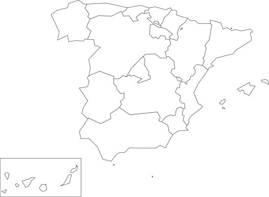 EPS 해외이미지 모양 디자인 실루엣 유럽 선 섬 여행 지도 일러스트 검은색 흰색 스페인 지중해 심볼 윤곽 지역 바르셀로나 마드리드 발렌시아 스페인어 안달루시아 전국 지리 타격 해외202004 해외일러스트 나라 바다 컬러 모션 촬영기법 파일형식 벡터 이미지허브