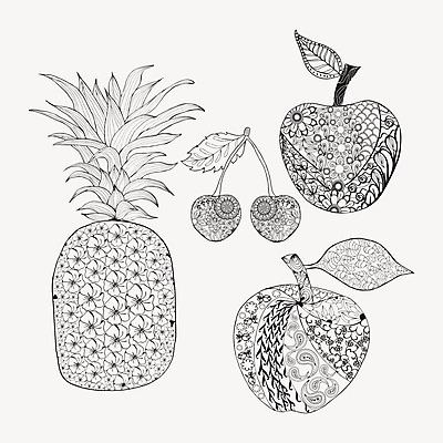 EPS 해외이미지 손 디자인 선 음식 백그라운드 과일 일러스트 자연 스트레스 건강 미술 성인 책 여름 세트 검은색 흰색 신선 체리 달콤 낙서 사과 스케치 파인애플 그림 유기농 페이지 반대 내추럴 고립 채식주의자 해외202004 해외일러스트 웰빙 계절 컬러 문화예술 사람 신체부위 맛 열대과일 생태계 채식 파일형식 벡터 이미지허브