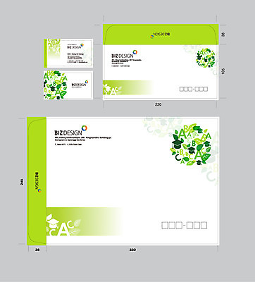 식물 템플릿 알파벳 컬러 잎 학사모 명함 명함템플릿 봉투 서류봉투 편지봉투 사람없음 초록색 세트 패키지 봉투템플릿 우편봉투 비즈디자인 이미지템플릿 AI파일 모자_잡화 영어 졸업 편지 우편물 파일형식 벡터