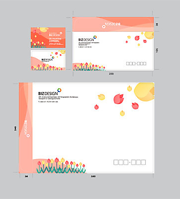 식물 템플릿 꽃 명함 명함템플릿 봉투 서류봉투 편지봉투 사람없음 세트 튤립 패키지 봉투템플릿 우편봉투 비즈디자인 이미지템플릿 AI파일 편지 우편물 파일형식 벡터