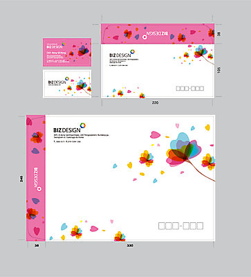 식물 템플릿 꽃잎 꽃 명함 명함템플릿 봉투 서류봉투 편지봉투 사람없음 세트 컬러풀 패키지 겹침 봉투템플릿 우편봉투 비즈디자인 이미지템플릿 AI파일 컬러 편지 우편물 파일형식 벡터