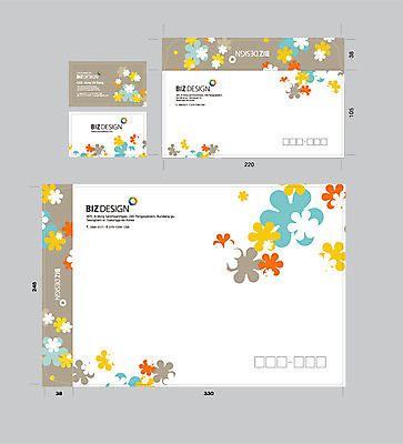 식물 템플릿 꽃 꽃무늬 명함 명함템플릿 봉투 서류봉투 편지봉투 사람없음 세트 컬러풀 패키지 겹침 봉투템플릿 우편봉투 비즈디자인 이미지템플릿 AI파일 컬러 무늬 편지 우편물 파일형식 벡터