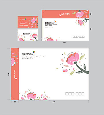 식물 템플릿 꽃잎 꽃 잎 명함 명함템플릿 봉투 서류봉투 편지봉투 사람없음 세트 패키지 봉투템플릿 우편봉투 비즈디자인 이미지템플릿 AI파일 편지 우편물 파일형식 벡터