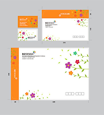 식물 템플릿 꽃 잎 명함 명함템플릿 봉투 서류봉투 편지봉투 사람없음 세트 패키지 봉투템플릿 우편봉투 비즈디자인 이미지템플릿 AI파일 편지 우편물 파일형식 벡터