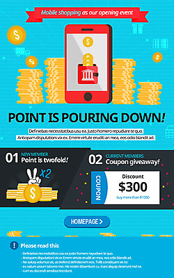 PSD 템플릿 웹템플릿 모바일 이벤트페이지 이벤트 사람없음 스마트폰 쇼핑 쌓기 동전 쿠폰 모바일쇼핑 이미지템플릿 돈 모션 핸드폰 스마트기기 페이지 온라인쇼핑 파일형식