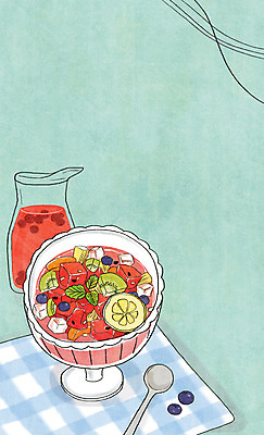 PSD 그릇 음식 백그라운드 과일 일러스트 유리병 여름음식 수박 키위 사람없음 숟가락 얼음 천 레몬 블루베리 화채 제철음식 제철과일 국내일러스트 자연요소 식기 병_용기 수저 직물 여름간식 제철 파일형식 여름_계절