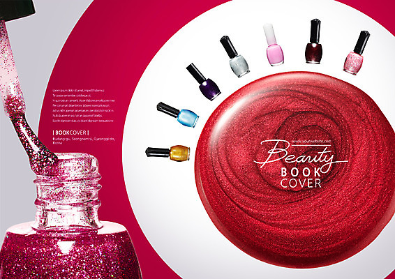 PSD 템플릿 편집 우먼라이프 표지디자인 북디자인 출판디자인 표지 컬러 백그라운드 북커버 팜플렛 사람없음 뷰티 화장품 붓 네일아트 매니큐어 이미지템플릿 라이프스타일 파일형식