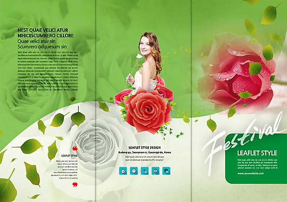 PSD 서양인 외국인 식물 백인 템플릿 편집 표지디자인 북디자인 출판디자인 여자 표지 꽃 리플렛 백그라운드 북커버 3단접지 나뭇잎 한명 웃음 들기 사람 이벤트 팜플렛 상반신 20대 성인 옆모습 장미 축제 꽃축제 여자만 여자한명만 성인여자만 청년만 청년여자만 성인한명만 청년여자한명만 성인여자한명만 성인만 이미지템플릿 1 뷰포인트 잎 모션 표정 인종 청년 파일형식