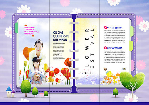 PSD 나무 식물 동물 템플릿 편집 표지디자인 북디자인 출판디자인 여자 꽃 딸 내지 어린이 리플렛 곤충 백그라운드 북커버 3단접지 가족 엄마 웃음 사람 동양인 소녀 이벤트 팜플렛 상반신 성인 두명 다이어리 축제 한국인 튤립 벌 꽃축제 여자만 이미지템플릿 관계 표정 인종 사무용품 파일형식