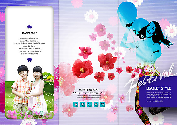PSD 서양인 외국인 식물 템플릿 편집 표지디자인 북디자인 출판디자인 여자 표지 남자 꽃 어린이 리플렛 백그라운드 북커버 3단접지 웃음 사람 동양인 소녀 이벤트 소년 팜플렛 상반신 20대 성인 세명 축제 한국인 풍선 꽃축제 이미지템플릿 표정 인종 청년 파일형식