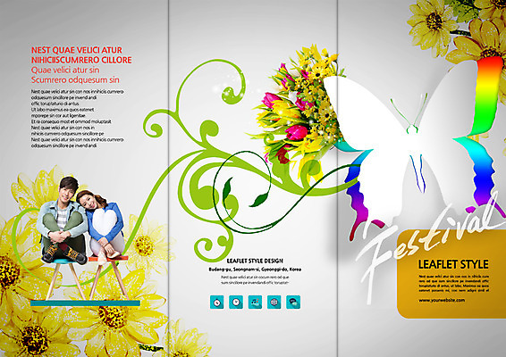 전신 PSD 식물 동물 템플릿 편집 표지디자인 북디자인 커플 출판디자인 여자 표지 남자 꽃 리플렛 나비 곤충 백그라운드 북커버 의자 3단접지 웃음 사람 앉기 동양인 이벤트 팜플렛 20대 성인 두명 축제 한국인 꽃축제 청년만 성인만 이미지템플릿 가구 관계 모션 표정 인종 청년 파일형식