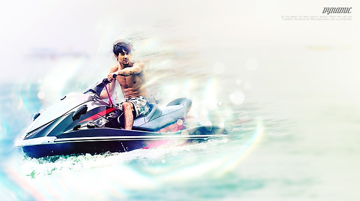 JPG 서양인 외국인 편집이미지 남자 수영복 바다 포즈 한명 사람 성인 화려 우아함 디지털합성 역동적 제트스키 특별함 디지털아트 다이나믹 남자만 남자한명만 성인남자만 성인만 편집실사 1 옷 컨셉 인종 수상스포츠 CG 파일형식