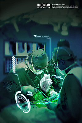 PSD 편집이미지 남자 의학 미래 사람 세명 3D 의사 수술 장기 디지털합성 수술실 편리함 홀로그램 디지털아트 남자만 이미지편집 편집3D 컨셉 신체 치료 의료진 파일형식