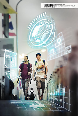 PSD 서양인 외국인 편집이미지 남자 화살표 여행 태국 미래 사람 성인 두명 지구본 3D 디지털합성 배낭여행 네비게이션 편리함 홀로그램 디지털아트 남자만 성인남자만 성인만 이미지편집 편집3D 아시아 컨셉 인종 파일형식