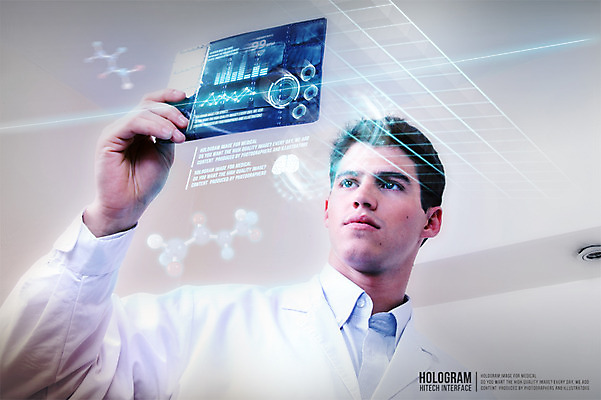 PSD 서양인 외국인 편집이미지 남자 의학 미래 한명 사람 성인 3D 의사 디지털합성 편리함 홀로그램 디지털아트 남자만 남자한명만 성인남자만 성인만 이미지편집 편집3D 1 컨셉 인종 의료진 파일형식