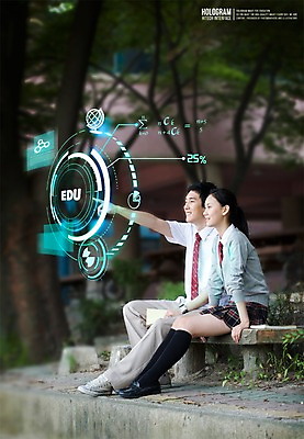 주간 PSD 편집이미지 학생 여자 교육 남자 교복 벤치 청소년 미래 사람 동양인 야외 두명 3D 한국인 디지털합성 편리함 홀로그램 디지털아트 십대만 이미지편집 편집3D 자연요소 옷 컨셉 의자 인종 파일형식