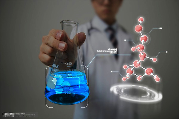 PSD 편집이미지 남자 의학 미래 실험 한명 사람 성인 3D 과학자 디지털합성 비커 원자 편리함 홀로그램 디지털아트 남자만 남자한명만 성인남자만 성인만 이미지편집 편집3D 직업 1 과학 컨셉 실험기구 학자 파일형식