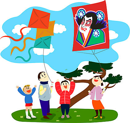 주간 나무 식물 구름 여자 남자 어린이 일러스트 새해 사람 여러명 야외 연 연날리기 1월 어린이만 국내일러스트 AI파일 자연요소 다수 놀이용품 전통놀이 날짜 파일형식 벡터