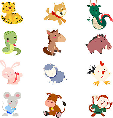 동물 일러스트 새해 사람없음 십이지신 용 원숭이 토끼 닭 양 말_동물 뱀 호랑이 소 개 쥐 멧돼지 국내일러스트 AI파일 포유류 파충류 조류 반려동물 설치류 파일형식 벡터