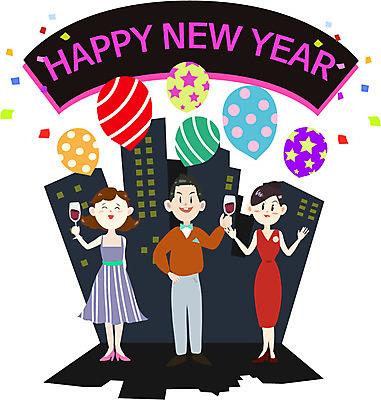 여자 남자 와인잔 일러스트 새해 사람 성인 세명 파티 와인 도시 해피뉴이어 풍선 1월 성인만 국내일러스트 AI파일 술잔 주류 이벤트 새해인사 날짜 파일형식 벡터