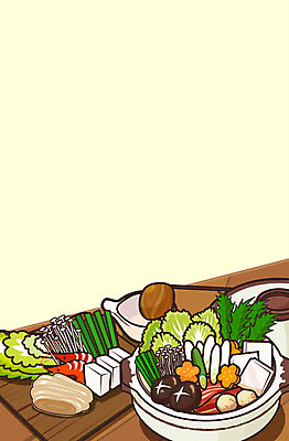 접시 음식 백그라운드 채소 일러스트 새우 요리 사람없음 버섯 배추 국자 두부 나베 국내일러스트 AI파일 식기 주방용품 갑각류 파일형식 벡터