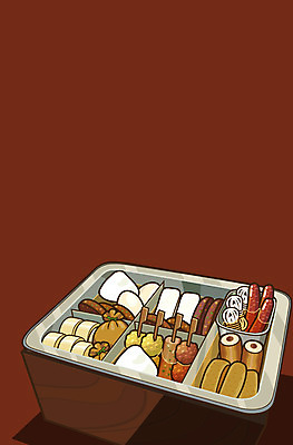 음식 백그라운드 일러스트 사람없음 어묵 유부 국내일러스트 AI파일 파일형식 벡터