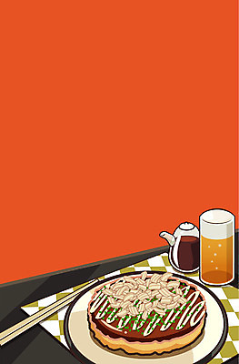 접시 음식 백그라운드 일러스트 젓가락 맥주 사람없음 맥주잔 오코노미야끼 국내일러스트 AI파일 식기 술잔 주류 수저 파일형식 벡터