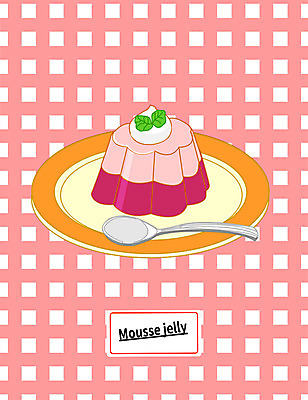 접시 일러스트 디저트 사람없음 숟가락 젤리 무스 국내일러스트 AI파일 식기 음식 수저 파일형식 벡터