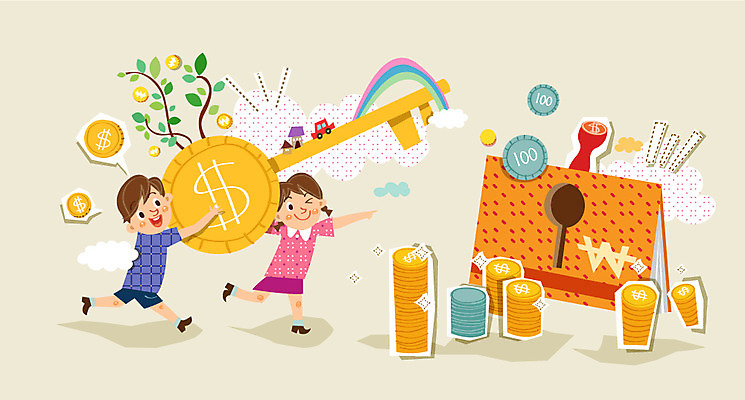 구름 여자 남자 어린이 무지개 일러스트 자동차 주택 사람 두명 경제 도장 동전 통장 열쇠구멍 황금열쇠 어린이만 국내일러스트 AI파일 자연요소 육상교통 돈 열쇠 건물 금융 파일형식 벡터