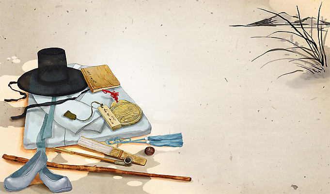 PSD 모자 옷 백그라운드 일러스트 지팡이 전통소품 담배 사람없음 책 부채 추억 한복 순수 오브젝트 복고 고무신 과거 마패 선비 암행어사 국내일러스트 갓모자 모자_잡화 한국전통 전통 잡화 신발 컨셉 전통의상 파일형식