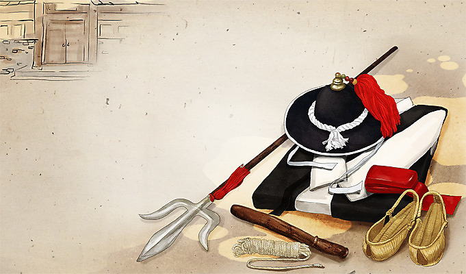 PSD 모자 옷 창 무기 백그라운드 신발 일러스트 전통소품 사람없음 군인 방망이 추억 순수 오브젝트 복고 과거 짚신 포졸 포승줄 국내일러스트 직업 전통 잡화 줄 컨셉 국군 파일형식