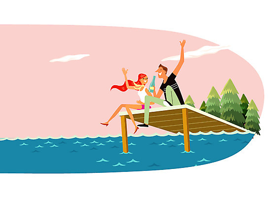 주간 나무 커플 계절 여자 남자 여행 데이트 일러스트 휴가 휴식 사람 성인 야외 두명 여름 여름휴가 바캉스 강 항구 자유 성인만 국내일러스트 AI파일 자연요소 식물 컨셉 관계 교통시설 파일형식 벡터 여름_계절