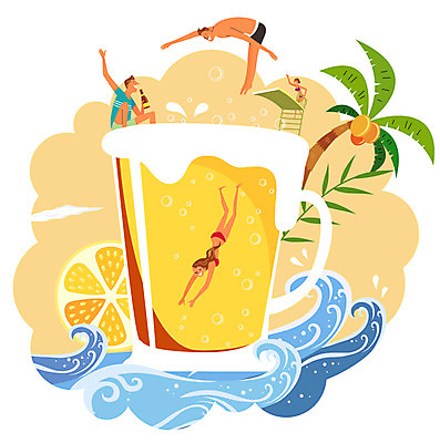 계절 여자 남자 수영복 파도 조각 여행 일러스트 휴가 휴식 맥주 사람 여러명 성인 여름 여름휴가 바캉스 비키니 야자수 자유 레몬 다이빙 맥주잔 다이빙대 성인만 국내일러스트 AI파일 나무 옷 바다 다수 컨셉 술잔 과일 주류 수영 수중스포츠 파일형식 벡터 여름_계절