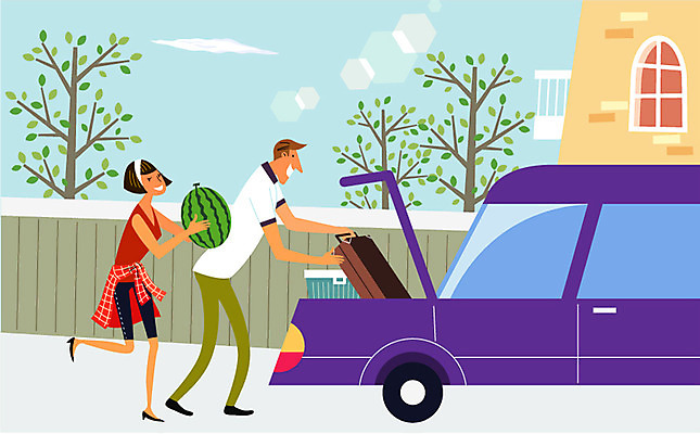 주간 나무 식물 커플 계절 여자 남자 여행 가방 과일 일러스트 자동차 휴가 휴식 여름음식 수박 주택 사람 성인 야외 두명 여름 여름휴가 바캉스 울타리 자유 성인만 제철음식 제철과일 국내일러스트 AI파일 자연요소 잡화 음식 육상교통 컨셉 관계 건물 담장 제철 파일형식 벡터 여름_계절