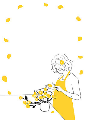 PSD 식물 여자 노년 꽃 화분 일러스트 탁자 한명 사람 취미 실버라이프 꽃꽂이 여자만 여자한명만 성인여자만 성인한명만 성인여자한명만 노인만 성인만 노인여자만 노인여자한명만 국내일러스트 1 라이프스타일 가구 성인 원예 파일형식