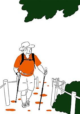 PSD 식물 모자 노년 남자 일러스트 배낭 한명 사람 취미 야외 실버라이프 울타리 등산 풀 막대기 등산복 등산용품 남자만 남자한명만 성인남자만 성인한명만 성인남자한명만 노인만 성인만 노인남자만 노인남자한명만 국내일러스트 1 라이프스타일 잡화 옷 가방 성인 담장 트래킹 레포츠용품 파일형식