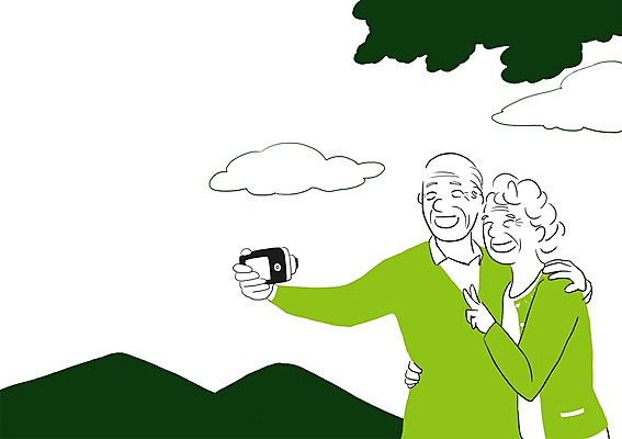 주간 PSD 구름 여자 노년 남자 여행 일러스트 산 미소 사람 손짓 야외 실버라이프 카메라 노부부 사진촬영 브이 노인만 성인만 국내일러스트 자연요소 라이프스타일 부부 모션 표정 성인 전자제품 촬영 파일형식