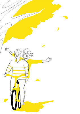 PSD 여자 노년 남자 일러스트 사람 두명 실버라이프 자전거 노부부 산책 노인만 성인만 국내일러스트 라이프스타일 부부 휴식 성인 바이크 파일형식