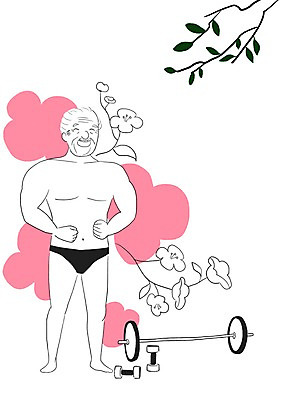 PSD 식물 노년 남자 꽃 일러스트 근육 한명 사람 실버라이프 운동 아령 남자만 남자한명만 성인남자만 성인한명만 성인남자한명만 노인만 성인만 노인남자만 노인남자한명만 국내일러스트 1 라이프스타일 건강 성인 파일형식
