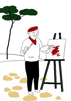 PSD 나무 식물 모자 노년 남자 예술 일러스트 미술 한명 사람 취미 야외 실버라이프 붓 그리기 팔레트 이젤 캔버스 화가 남자만 남자한명만 성인남자만 성인한명만 성인남자한명만 노인만 성인만 노인남자만 노인남자한명만 국내일러스트 직업 1 라이프스타일 잡화 모션 문화예술 성인 미술도구 파일형식