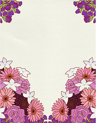 식물 꽃 일러스트 프레임 틀 사람없음 장식 장미 데이지 재스민 국내일러스트 AI파일 파일형식 벡터