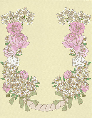 식물 꽃 일러스트 프레임 틀 사람없음 장식 장미 들꽃 쑥부쟁이 국내일러스트 AI파일 파일형식 벡터