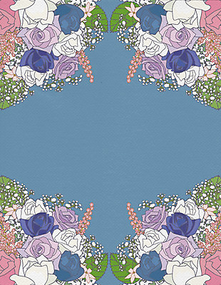 식물 꽃 일러스트 프레임 틀 사람없음 장식 장미 안개꽃 라일락 국내일러스트 AI파일 한해살이풀 파일형식 벡터