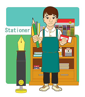 직업 남자 일러스트 문구용품 한명 사람 성인 연필 만년필 상점 직원 문방구 성인남자한명만 국내일러스트 AI파일 1 학용품 필기구 펜 오브젝트 남자한명만 성인남자만 파일형식 벡터