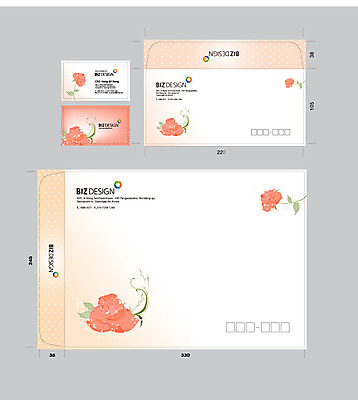 식물 템플릿 꽃 컬러 자연 명함 명함템플릿 봉투 서류봉투 편지봉투 사람없음 세트 주황색 패키지 봉투템플릿 우편봉투 비즈디자인 이미지템플릿 AI파일 편지 우편물 생태계 파일형식 벡터