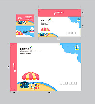 템플릿 바다 여행 명함 명함템플릿 봉투 서류봉투 편지봉투 슬리퍼 해변 사람없음 여름 세트 파라솔 보트 패키지 튜브 봉투템플릿 우편봉투 비즈디자인 이미지템플릿 AI파일 계절 신발 배_교통 편지 우편물 파일형식 벡터